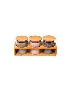 especiero bambu 3 tarros con sales gourmet cocina 2