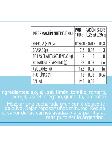 sazonador para asado argentino con hierbas y especias